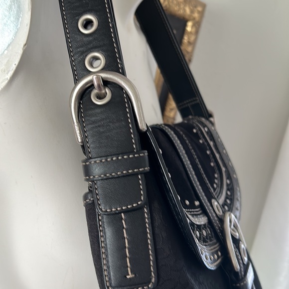 Unique coach canvas and suede purse - Picture 4 of 15